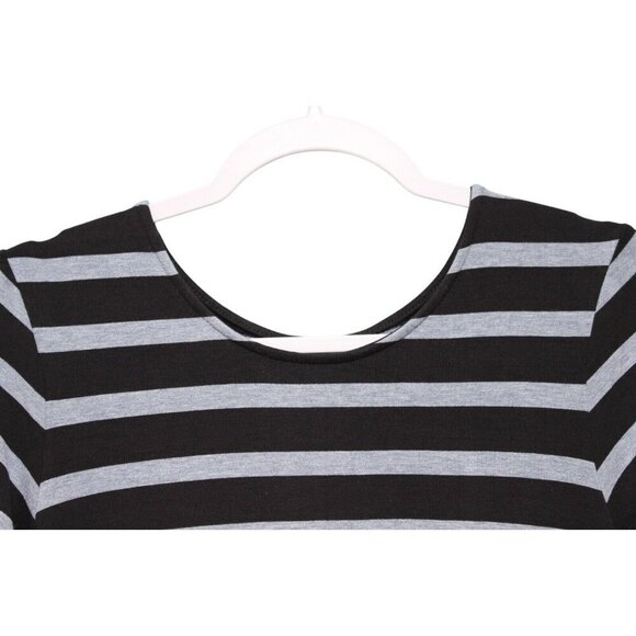 J Jill Wearever Collection Dress Medium Shift Striped Knit 3/4 Sleeve Stretch - Picture 6 of 13